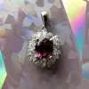 紫紅色馬拉亞石榴石項鍊1