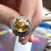 黃色鋯石可調式戒指
